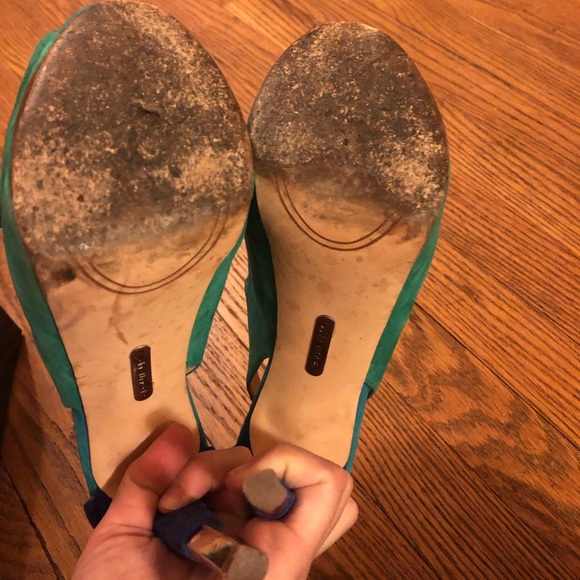 STUNNING suede pumps blue and green - Picture 5 of 7